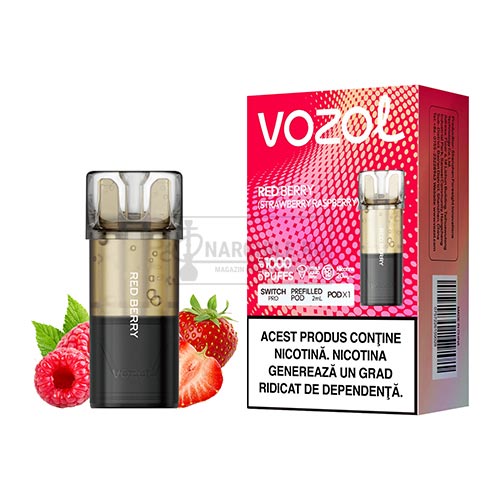 Cartus Vozol Switch Pro Red Berry cu nicotina de 20 mg
