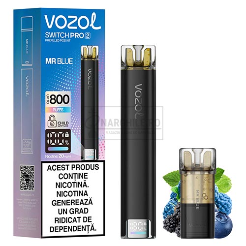 Kit Vozol Switch Pro 2 Mr Blue cu capacitate baterie de 500 mAh
