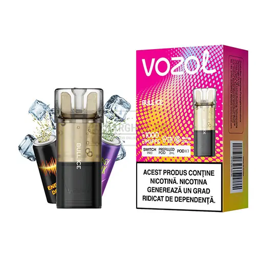 Cartus Vozol Switch Pro Bull Ice cu aroma de energizant si gheata racoritoare