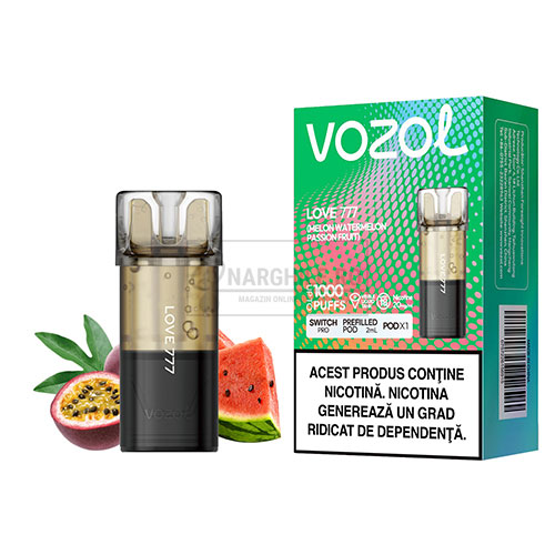 Cartus Vozol Switch Pro Love 777 cu aroma de fructul pasiunii si pepene verde