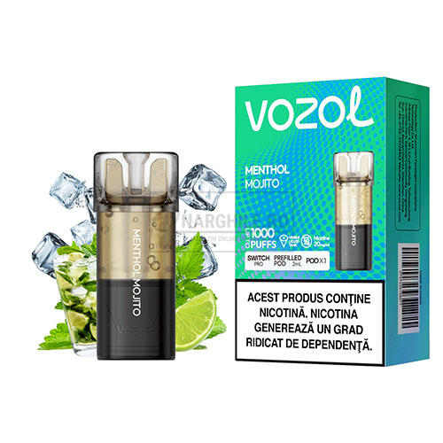 Cartus Vozol Switch Pro Menthol Mojito cu nicotina de unica folosinta