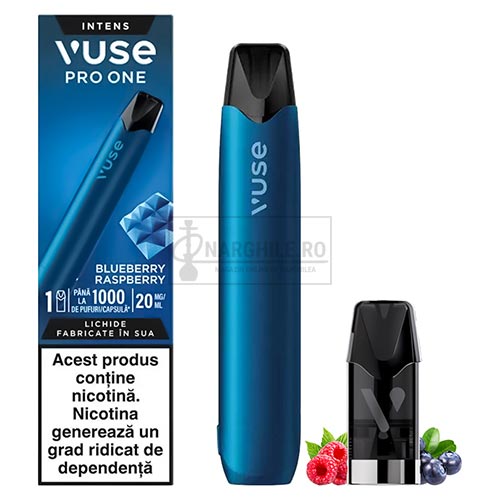 Kit complet vape Vuse Pro One 1000 Blueberry Raspberry 20MG