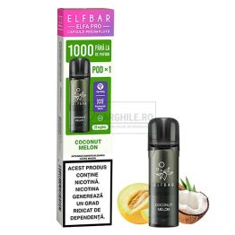 Pachet cu un cartus Elf Bar ELFA Pro Coconut Melon de unica folosinta