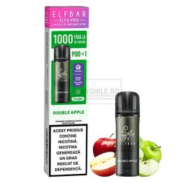Magazin online narghilele - Narghile.ro - Cartus Elf Bar ELFA Pro Double Apple cu pana la 1000 pufuri pe capsula