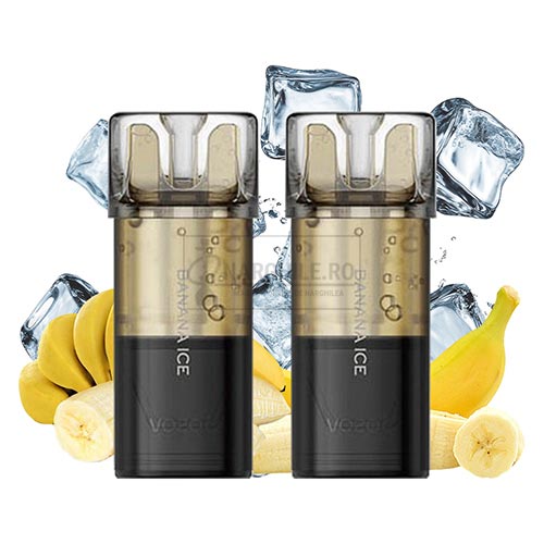 Cartus Vozol fara nicotina Banana Ice in pachet de 2 bucati