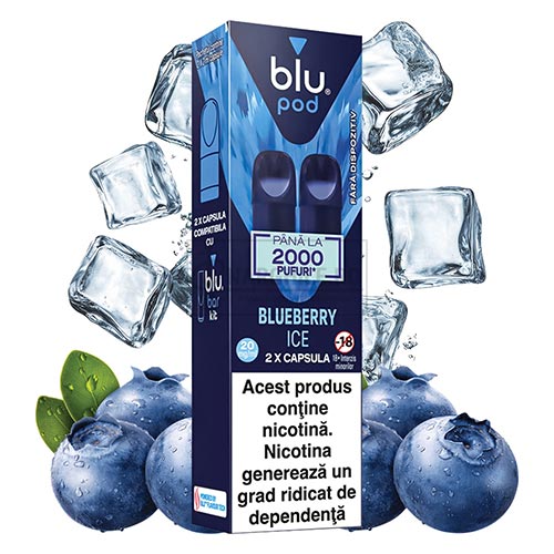 Magazin online tigari electronice - Narghile.ro - Capsule Blu Bar Blueberry Ice 20MG in pachet de 2 capsule