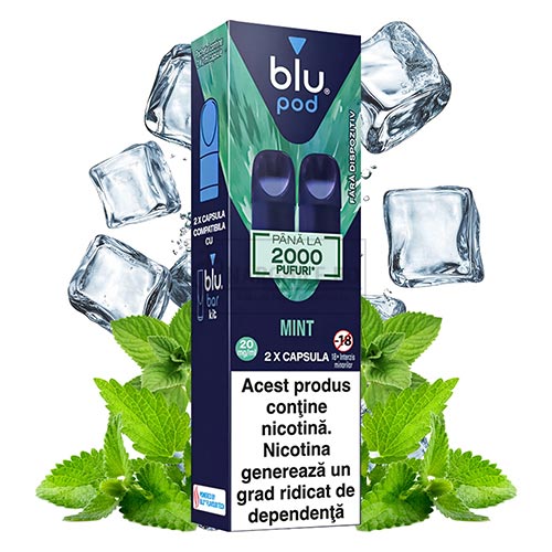 Magazin online tigari electronice - Narghile.ro - Capsule de unica folosinta Blu Bar Mint cu nicotina de 20MG