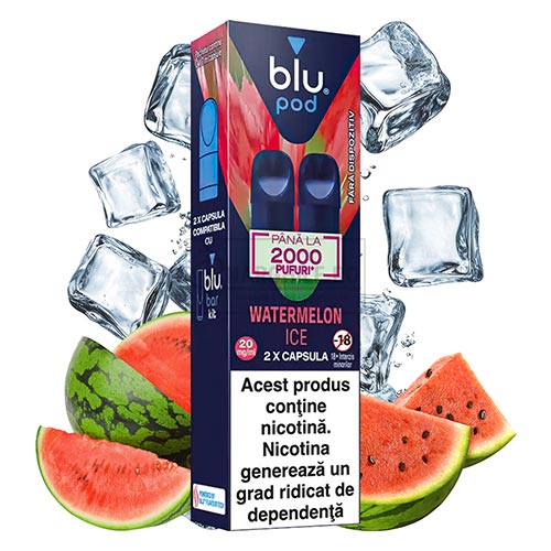 Magazin online narghilele - Narghile.ro - Capsule de unica folosinta Blu Bar Watermelon Ice cu nicotina de 20MG