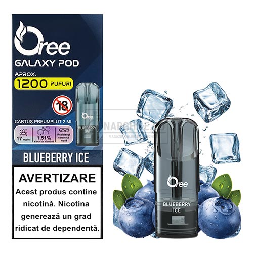 Capsula rezerva Oree Galaxy Blueberry Ice cu nicotina de 17MG
