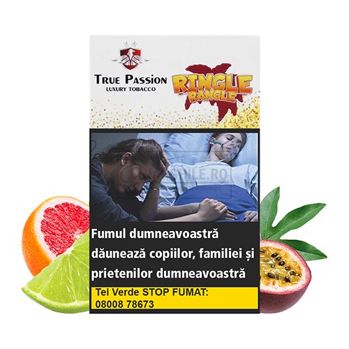 Magazin online tigari electronice - Narghile.ro - Tutun pentru fumat Narghilea True Passion Ringle Rangle (Grapefruit, fructul pasiunii, lime) 50g