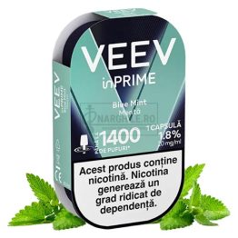 VEEV inPRIME Blue Mint cu pana la 1400 de pufuri cu aroma de menta