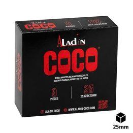 Carbuni narghilea Aladin Coco Dispenser in pachet de 125 G din nuca de cocos